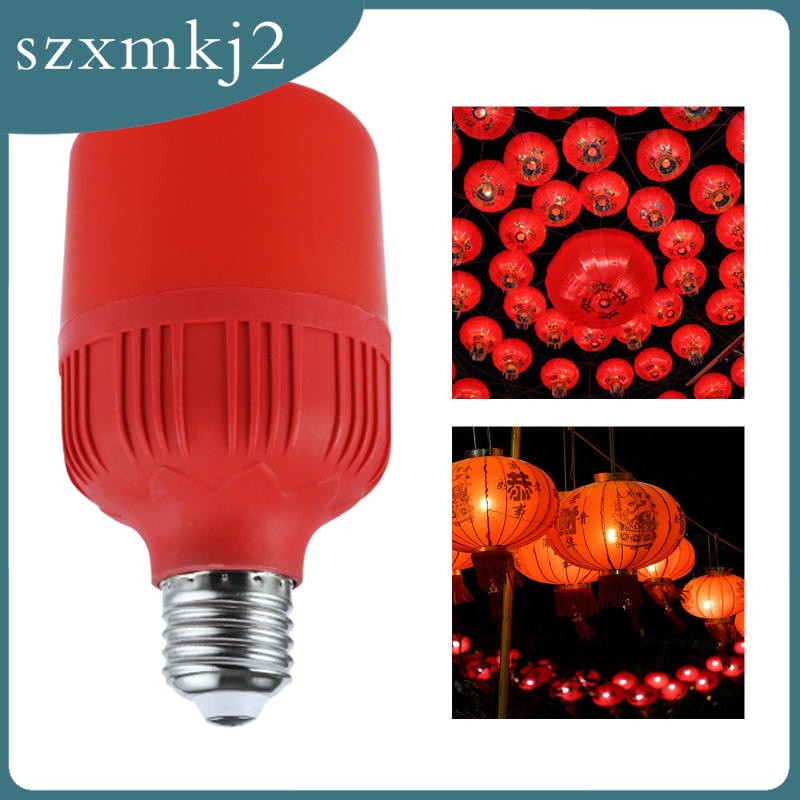 Bóng đèn LED chuôi E27 màu đỏ trang trí tiệc/lễ tạ ơn/Halloween/Giáng sinh/phòng ngủ/phòng khách/phòng bé