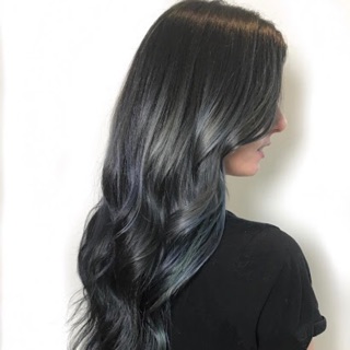 Thuốc nhuộm màu than chì ánh rêu(khách có nền tẩy level 6,7) tặng kèm trợ dưỡng,găng