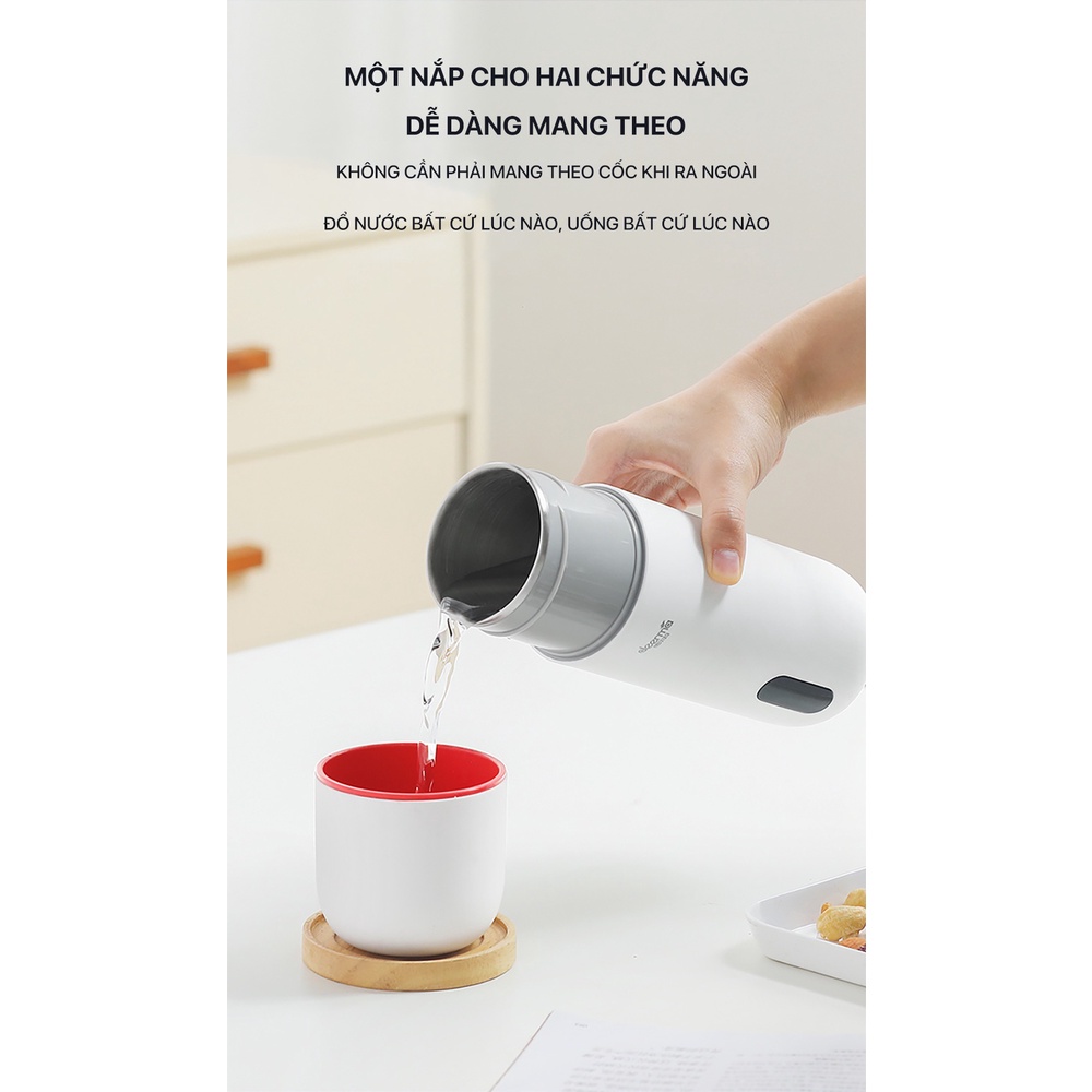 Bình Đun Nước Siêu Tốc Giữ Nhiệt Thông Minh Deerma DR035S Chính Hãng