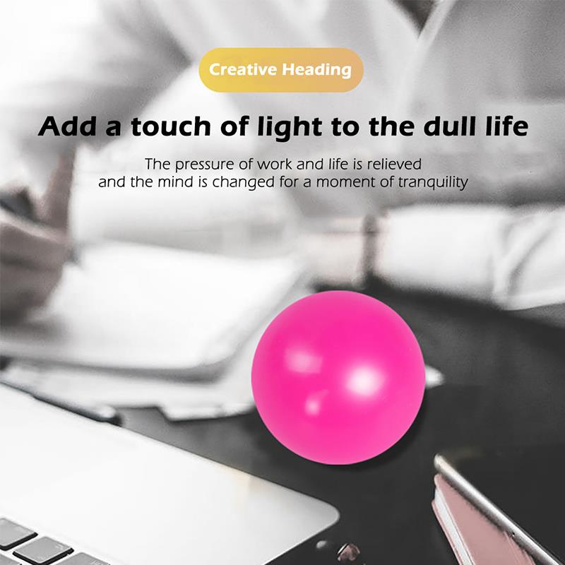 4Pcs Luminous Stress Relief Balls Sticky Wall Ball Game Toy