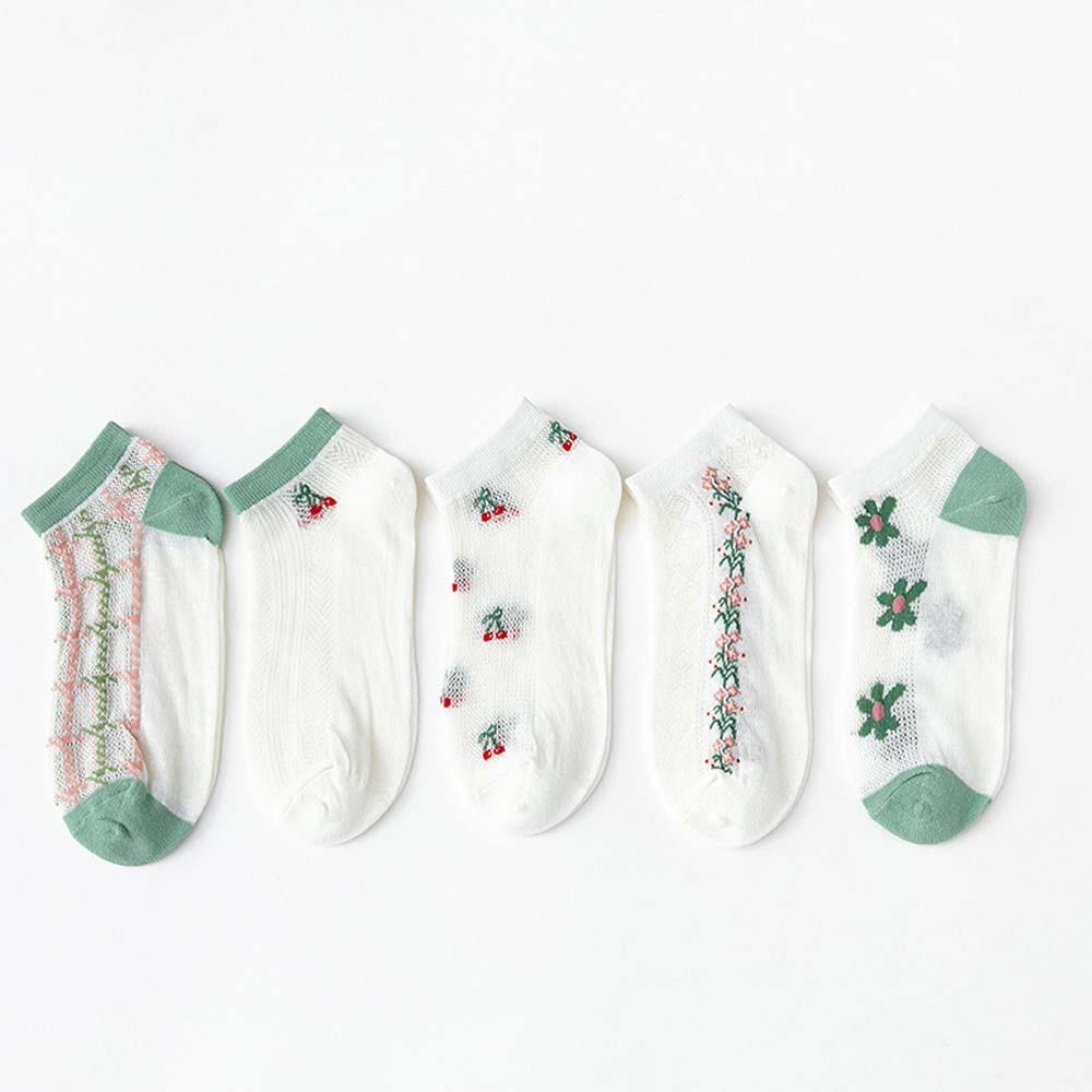 Vớ Cotton Thoáng Khí Họa Tiết Hoa Dễ Thương Cho Nữ | BigBuy360 - bigbuy360.vn