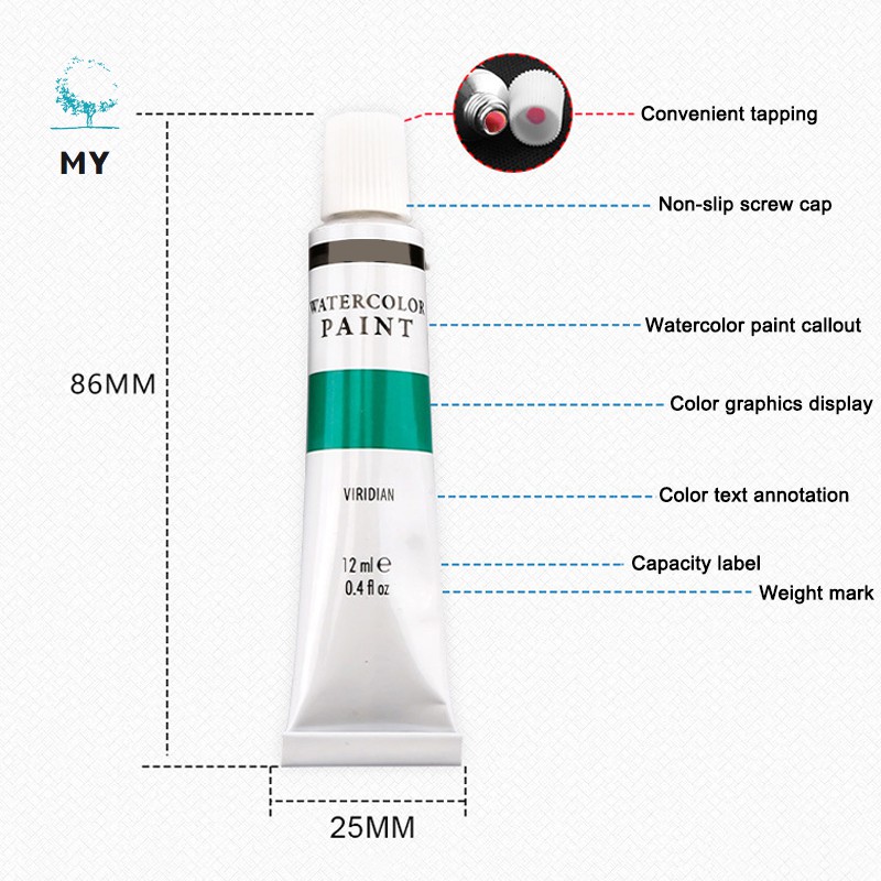 Bộ Màu Nước 24 Màu Cho Bé