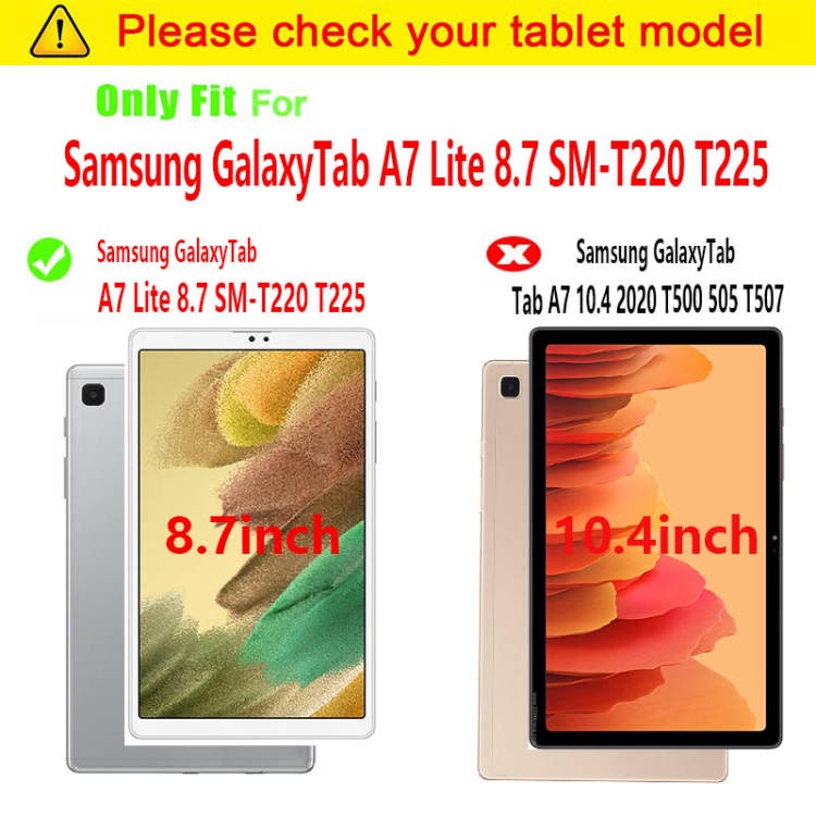Bao Da Pu Máy Tính Bảng Thông Minh Xoay 360 Độ 8.7 '' Inch Cho Samsung Galaxy Tab A7 Lite 2021 8.7 Sm-T220 T225 Samsung A7 Lite 8.7 T220 Ốp