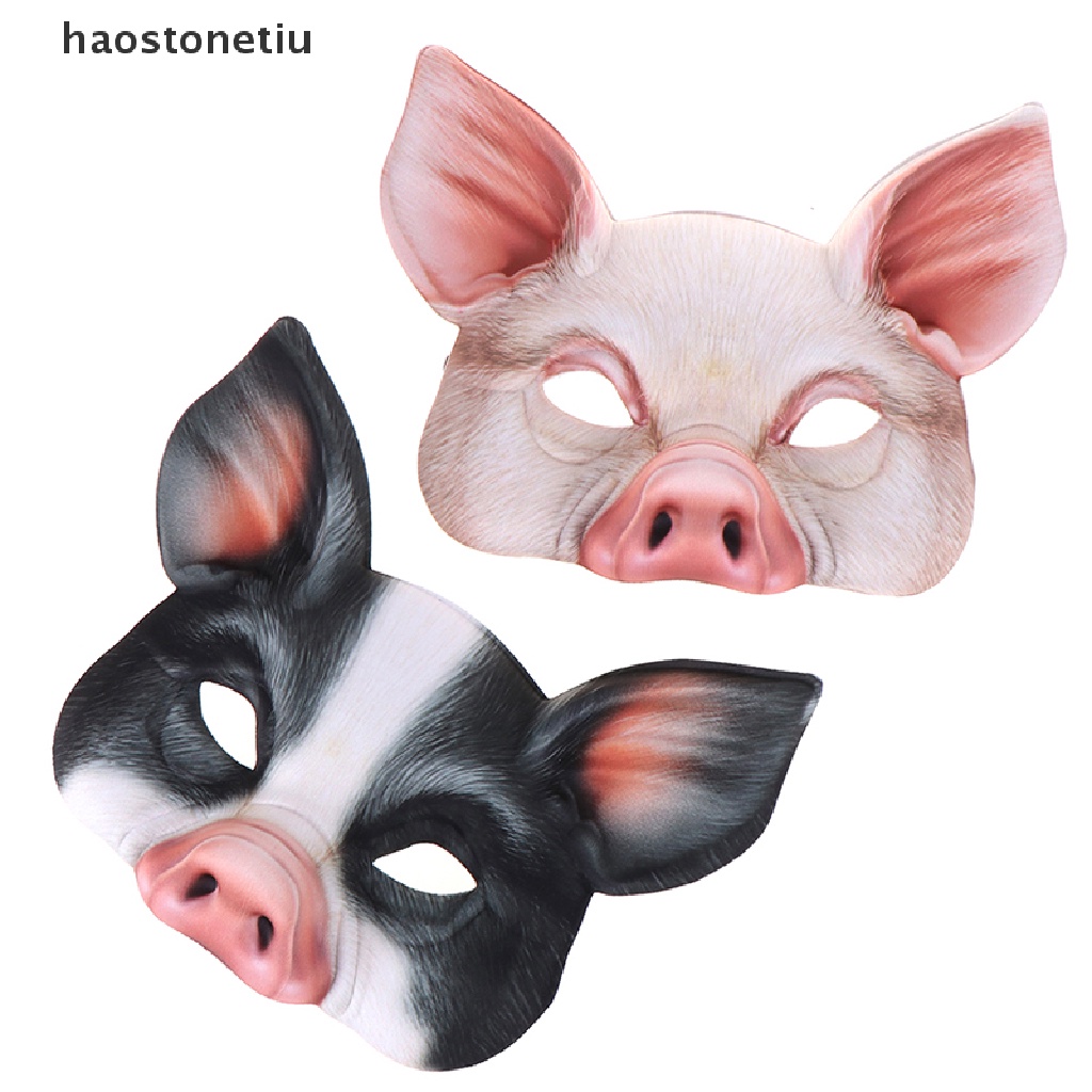 1 Mặt Nạ Nửa Mặt Hình Con Heo Dùng Trong Lễ Hội Halloween