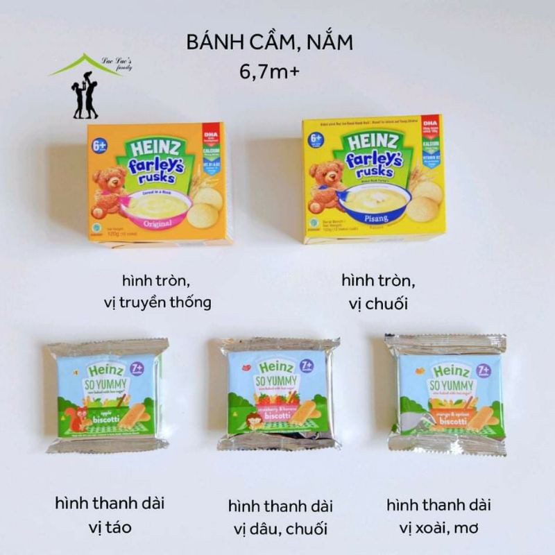 [Heinz] Bánh quy ăn dặm vị hoa quả cho bé từ 6 tháng tuổi