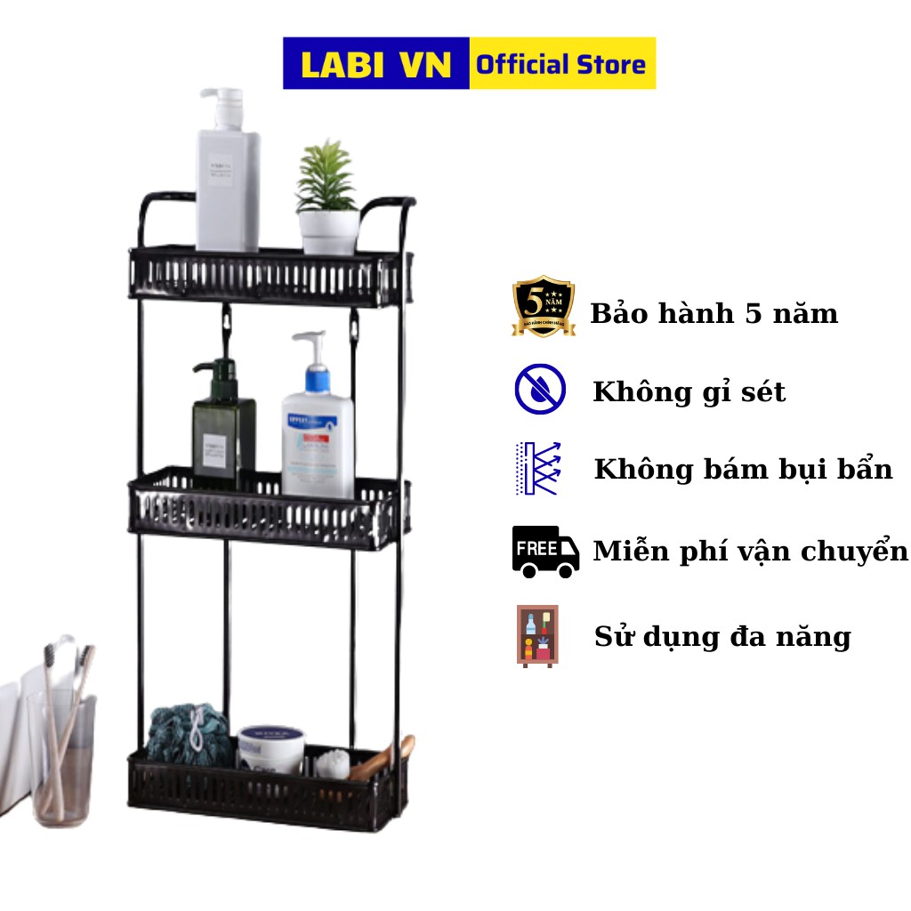 Kệ để đồ đa năng, giá đựng đồ thông minh sơn tĩnh điện 5 lớp LABI VN LB060