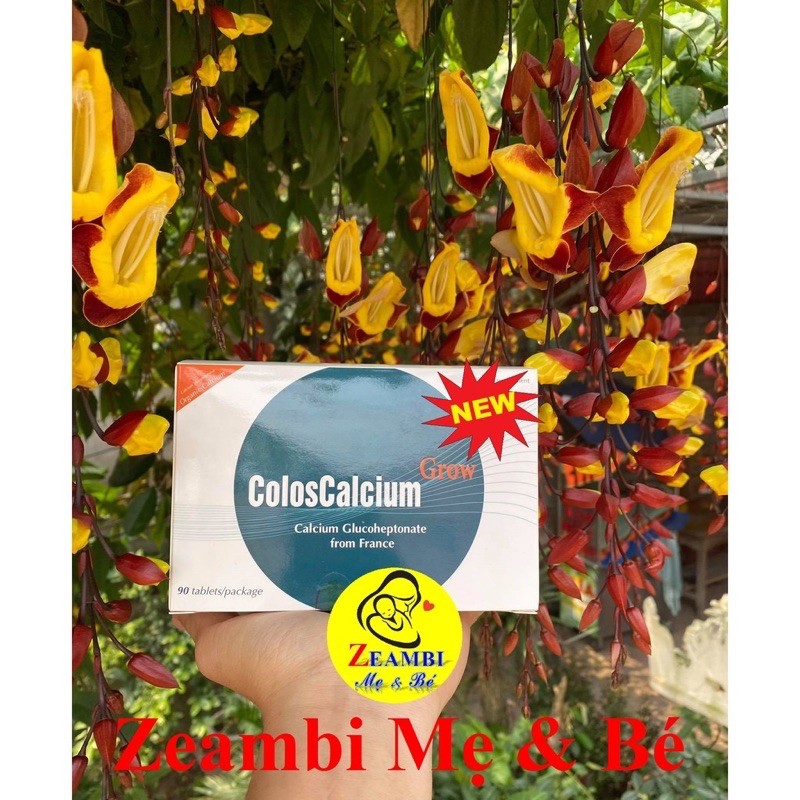 Canxi hữu cơ Coloscalcium Grow - Cho phụ nữ mang thai ,con bú, người già,Giúp xương chắc khỏe,phòng loãng xương (90Viên)