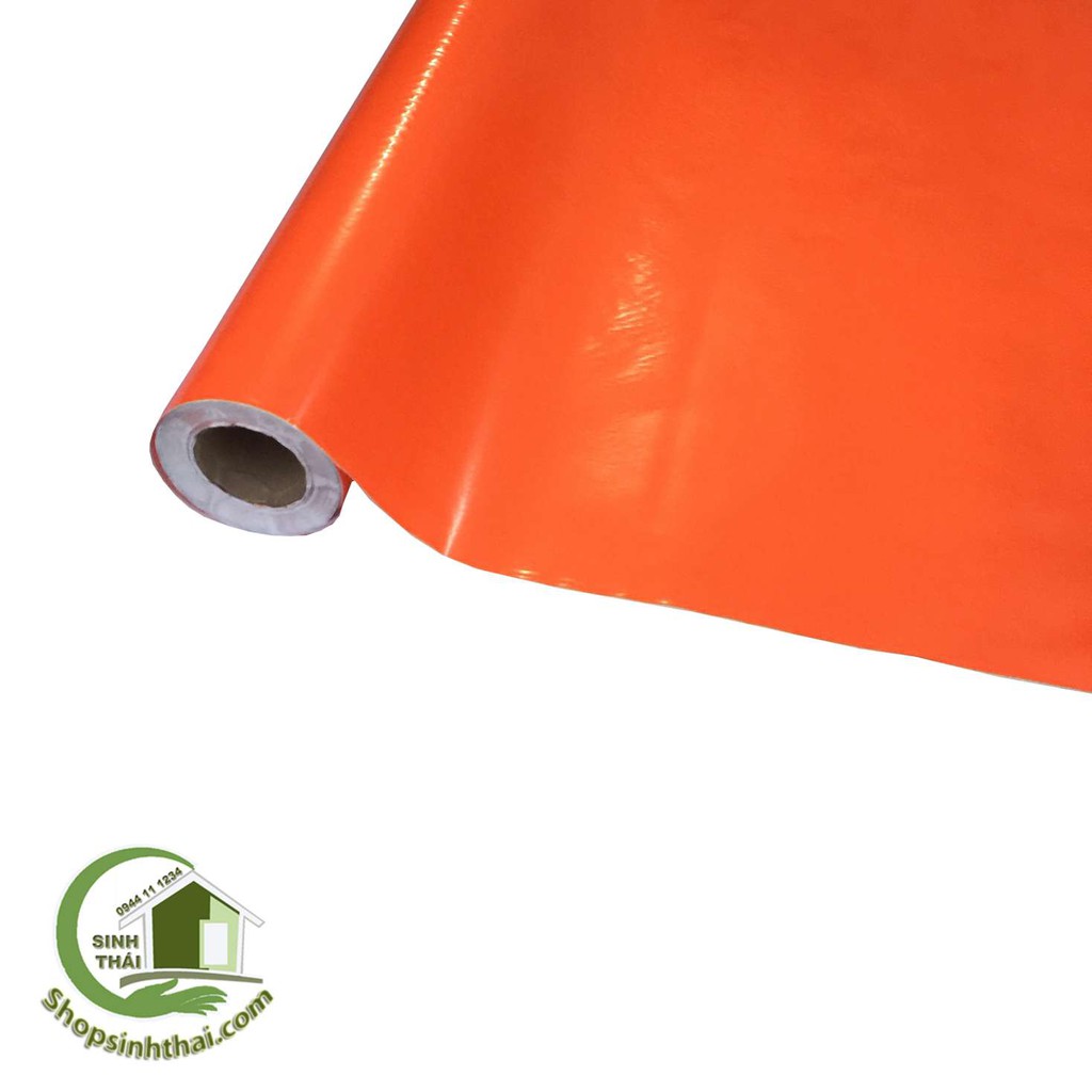 Giấy dán tường màu cam bóng -  cắt liền thành 1 tấm tùy theo số lần đặt