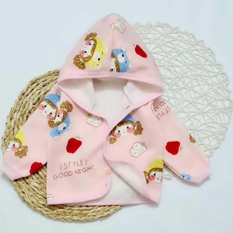 Áo khoác nỉ băng lông cho bé từ 4-12kg (có chọn mẫu)