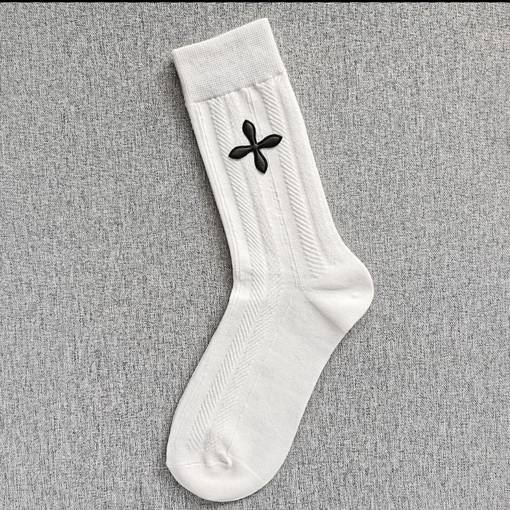 Bán Chạy!F &amp; X Tất Ống Xoắn Thoáng Khí Chịu Được Sức Nặng Màu Trắng Đen 2022 Dành Cho Bạn Nữ