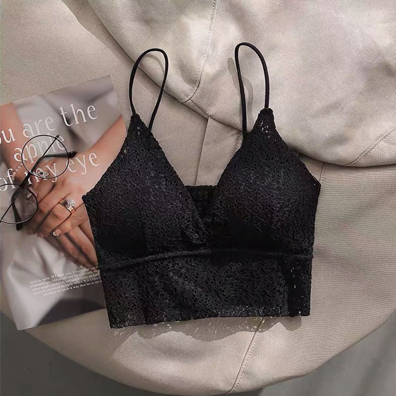 Áo Bra 2 dây ren hoa Julia Chunxuu, tạo khe sexy thoáng mát sang chảnh - BR02
