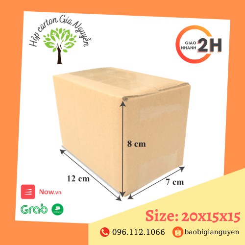 Combo 50 hộp carton Gia Nguyễn 12x7x8 dày dặn giá rẻ