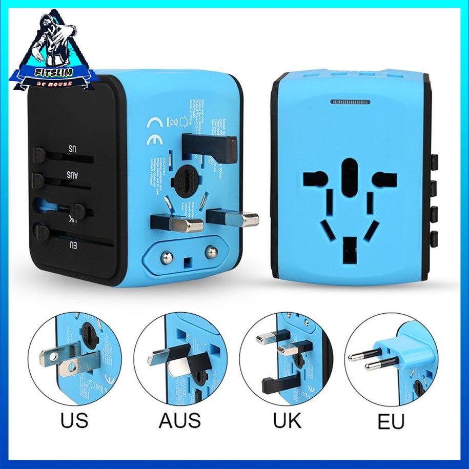 Bộ chuyển đổi 4USB 4 phích cắm cho hầu hết các quốc gia Đầu ra 5V Bộ sạc du lịch Bộ chuyển đổi phích cắm [8/11]