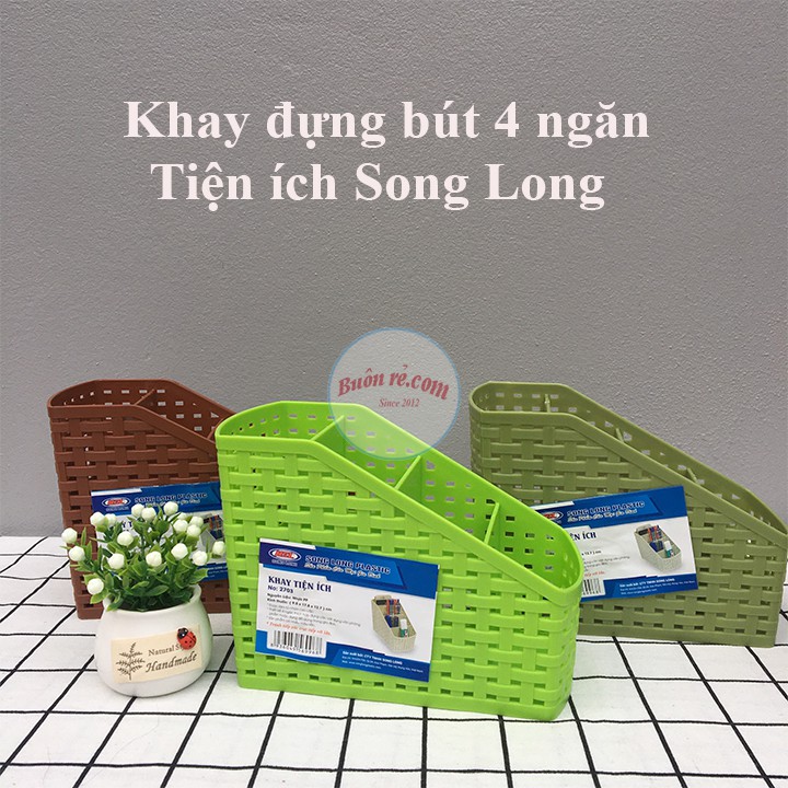 Khay Nhựa Tiện Ích 4 Ngăn Song Long Siêu Bền(MS: 2703) 00693