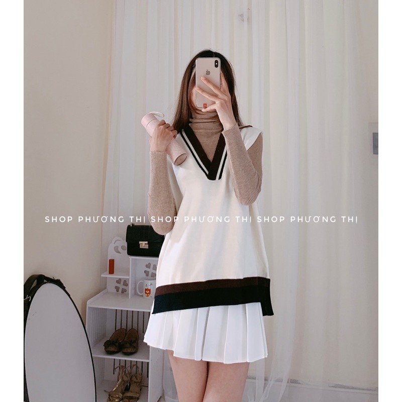 Áo gile trơn phong cách Hàn Quốc (hàng sẵn)
