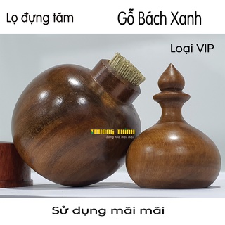 Lọ đựng tăm bằng gỗ bách xanh – hình hồ lô.