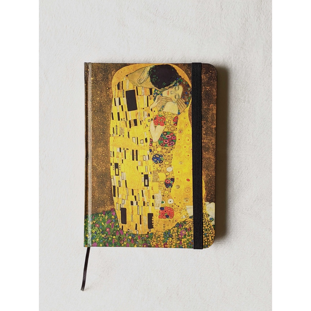 Sổ tay Ghi Chép Cao Cấp Ruột Trơn_ Tranh Sơn Dầu_Mẫu The Kiss - Gustav Klimt- Cỡ A5- Đẹp mắt- Dán keo gáy- Cao cấp