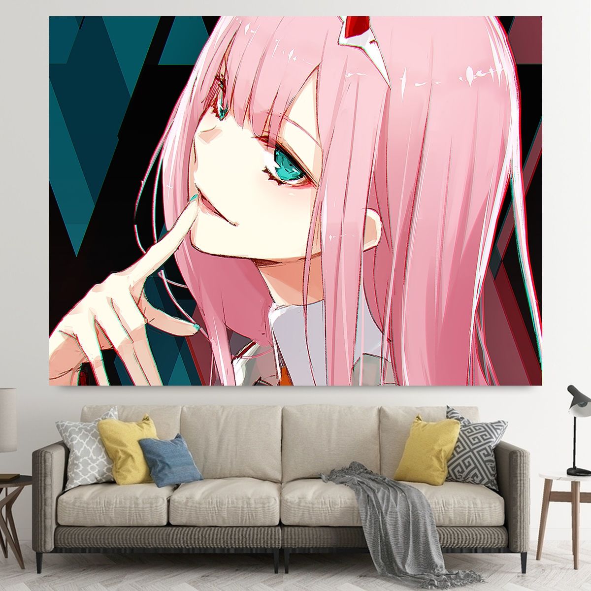 DARLING in the FRANXXNational Team Anime Background Fabric Dormitory Room Bedroom Dress up Hanging Cloth