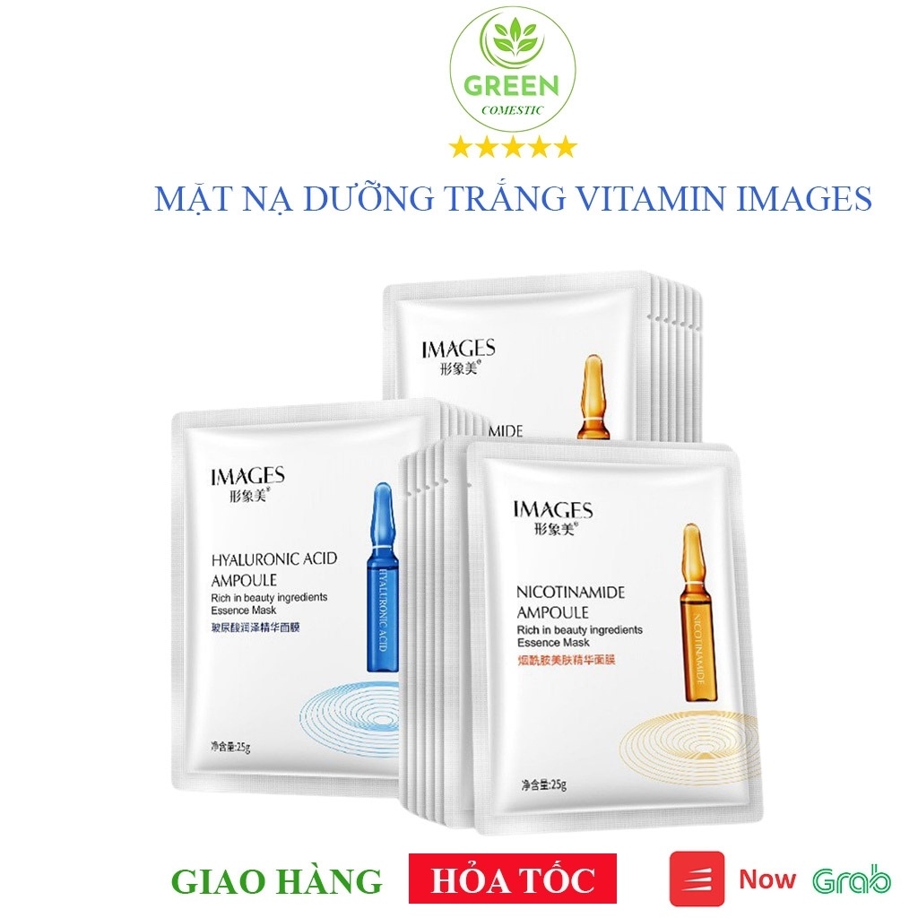 Mặt Nạ Dưỡng Trắng Da Vitamin Images – Mặt Nạ Cấp Ẩm Se Khít Lỗ Chân Lông Collagen Nội Địa Trung  - Green Comestic