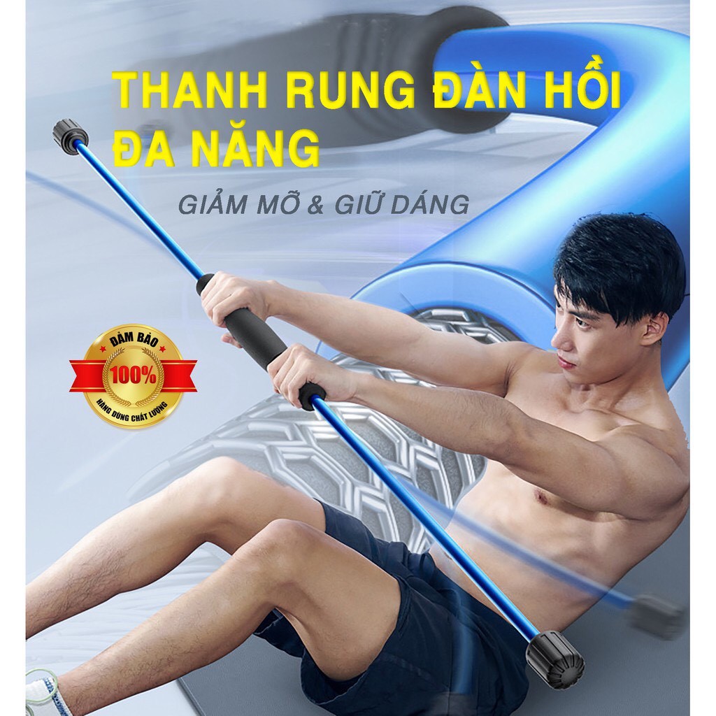 Thanh rung đàn hồi đa năng, dụng cụ tập gym hiệu quả tại nhà