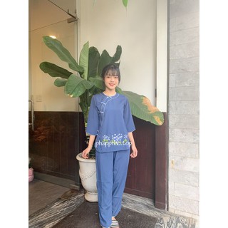Đồ lam đi chùa - Viền đôi