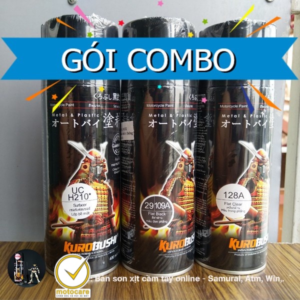 [ COMBO 3 CHAI ] SƠN SAMURAI MÀU ĐEN NHÁM 109A - CHUẨN QUY TRÌNH ĐỘ BỀN CAO