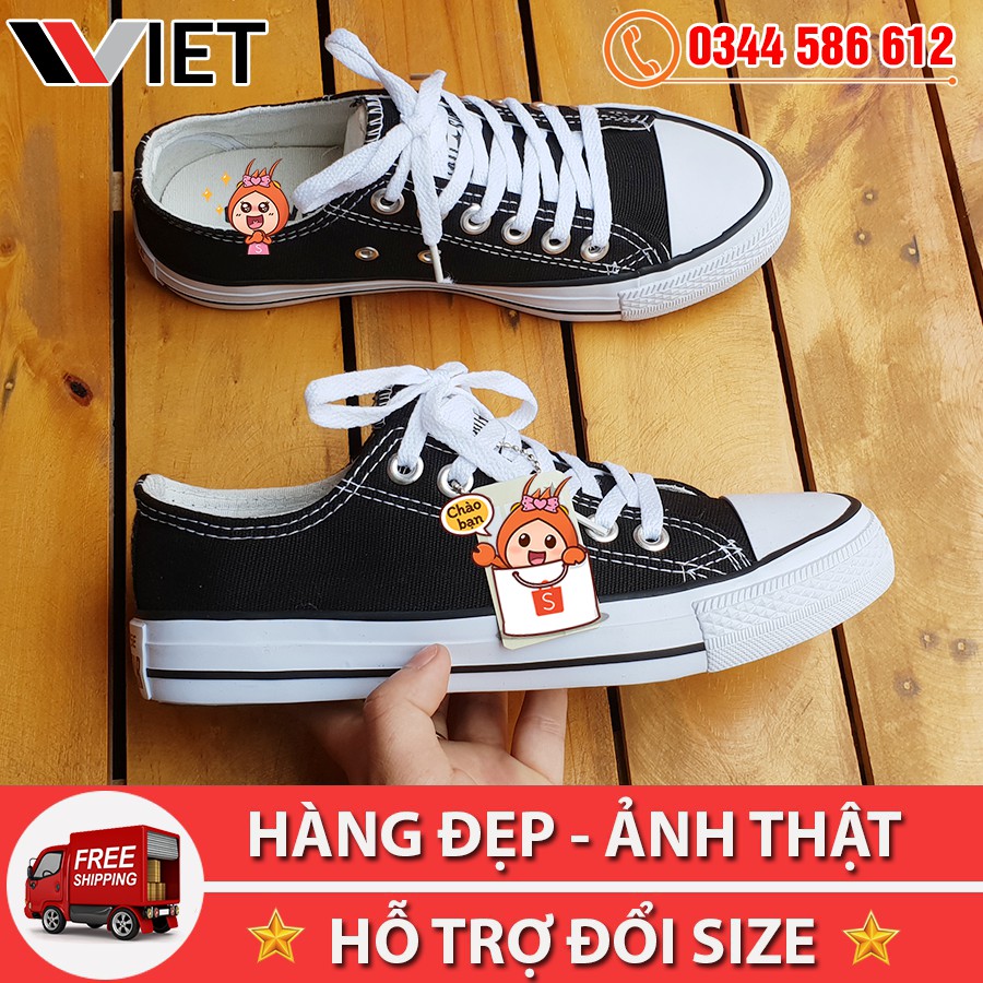 [FREE SHIP TOÀN QUỐC] Giày Thể Thao CV Classic Đen Trắng Giá Rẻ