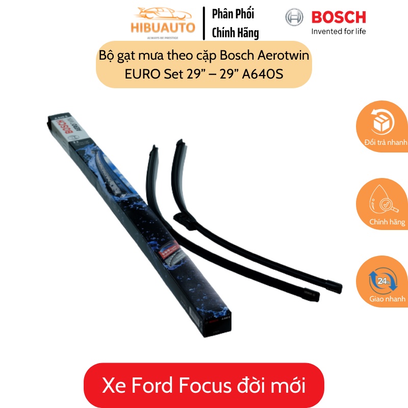 Bộ Gạt Mưa Bosch Aerotwin EURO Set Nhiều Kích Thước Sử Dụng Cho Nhiều Dòng Xe Khác Nhau - Chính Hãng