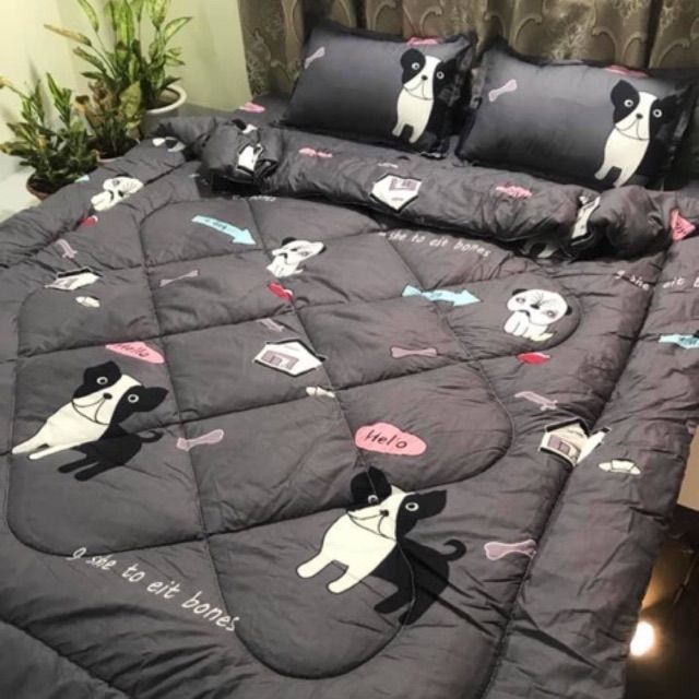 [GIÁ HỦY DIỆT]Trọn  Bộ Chăn Phao 5 Món Ga Gối Poly loại 1 Chăn Bông Như Hình [Loại Bông Dày] ( được chọn mẫu) | BigBuy360 - bigbuy360.vn