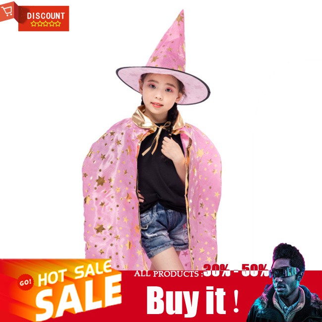 Set Đồ 2 Món Hóa Trang Phù Thủy Cho Bé Dịp Halloween