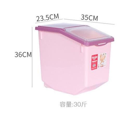 THÙNG ĐỰNG GẠO 15kg CÓ BÁNH XE