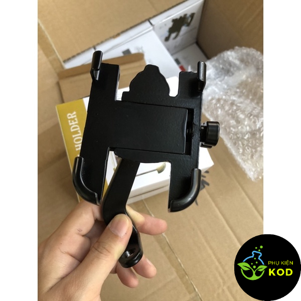 Kẹp sắt xe máy, kẹp điện thoại xe máy chắc chắn chống rung phù hợp cho shipper, đi phượt