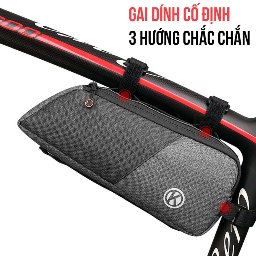 Túi Đựng Đồ Treo Sườn Xe Đạp Chống Nước Chống Mài Mòn Ngăn Chứa Đồ Rộng Rãi Chất Liệu Vải Oxford Cao Cấp MLH
