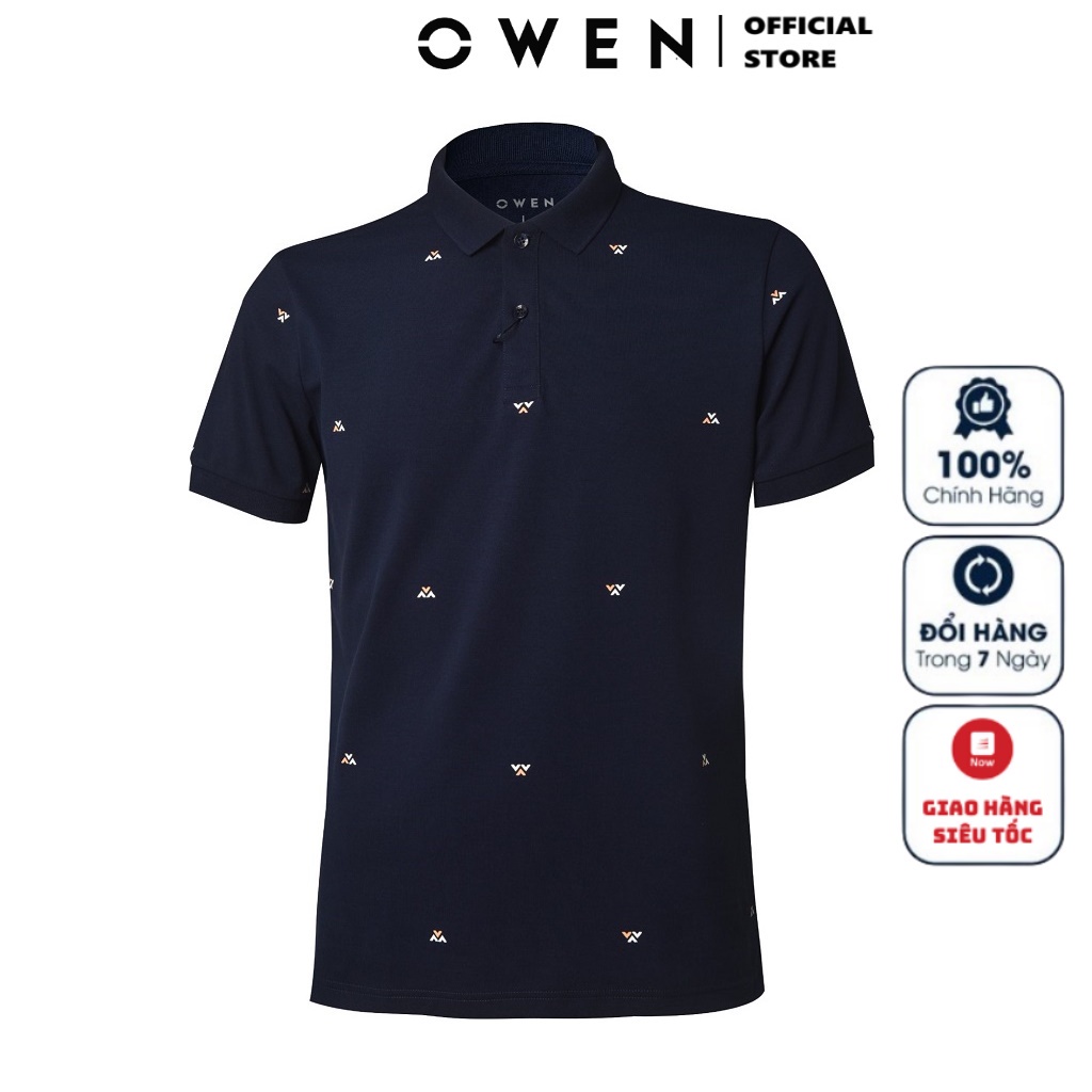 Áo thun PoLo nam ngắn tay cổ bẻ OWEN APV220317, MÀu Xanh.