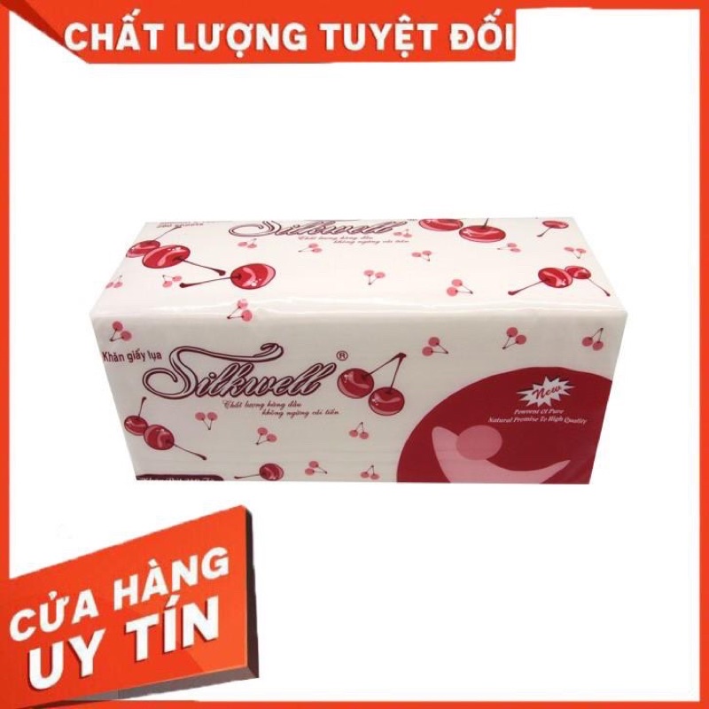 Giấy ăn rút Silkwell đỏ 280 tờ siêu mịn