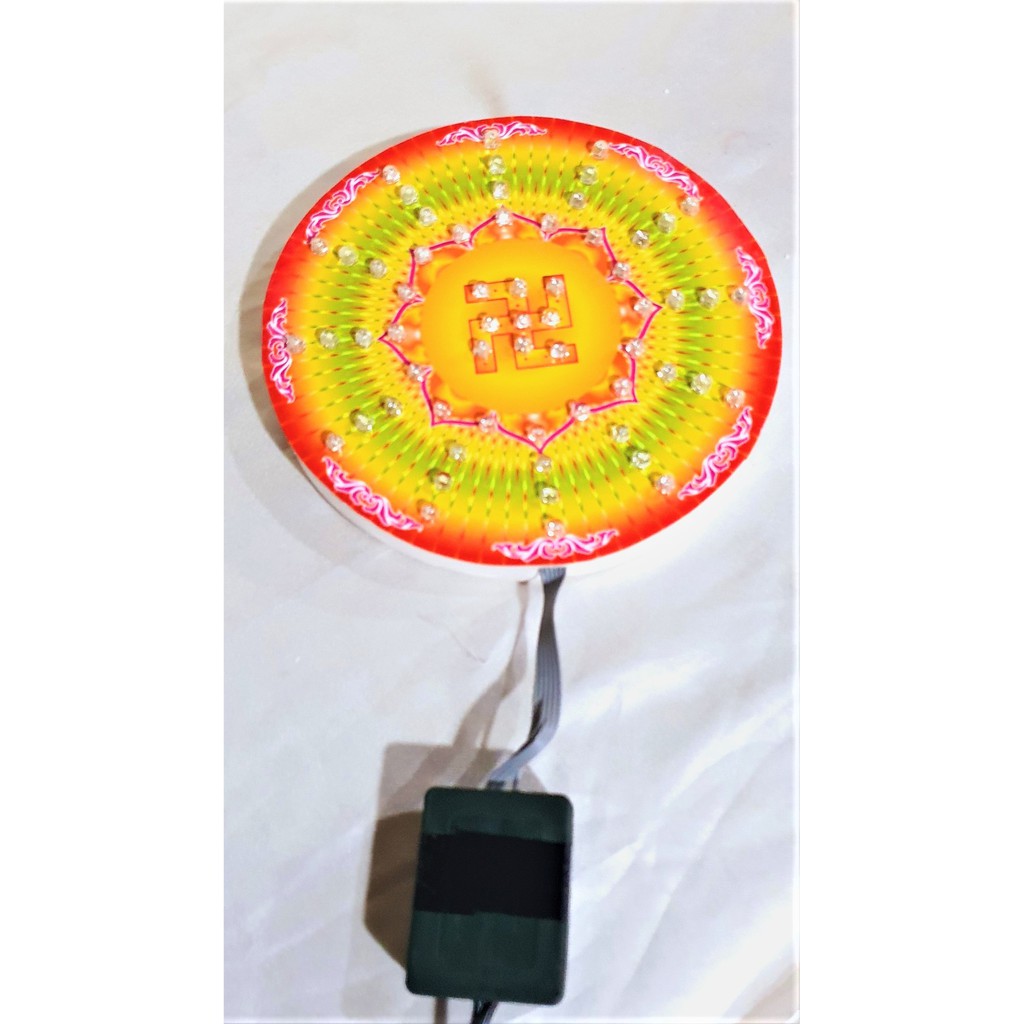 Đèn Hào Quang Mỏng Chữ Vạn, Hoa Sen đường kính 18cm