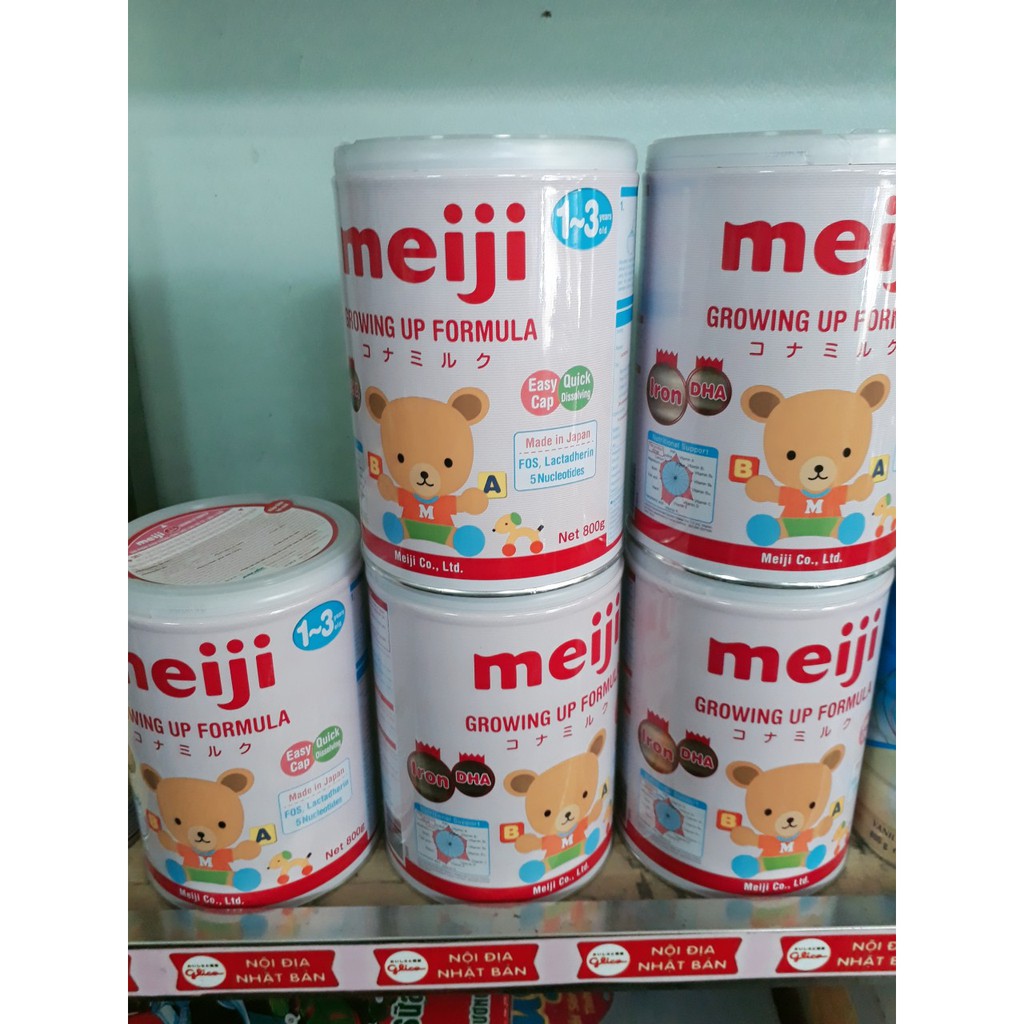 Meiji hộp sắt 800g cho bé từ 1 tới 3 tuổi [mẫu mới] date 02.2023