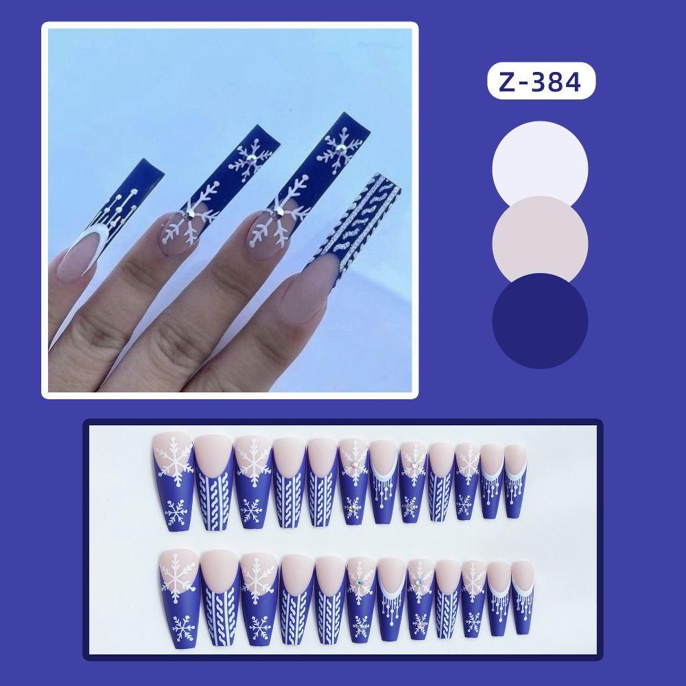 Set 24 Móng Tay Giả Che Phủ Toàn Diện DIY Lấp Lánh