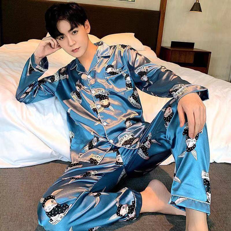 Bộ ngủ lụa Pijama nam nữ  dài tay chất siêu đẹp cao cấp (Hàng có sẵn)