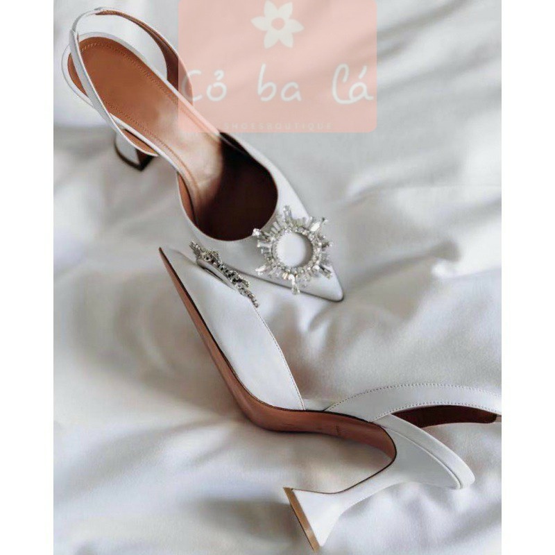 CAO GÓT COBALA SHOES - GIÀY NỮ MŨI NHỌN TAG ĐÁ - SANDAL BÍT MŨI QUAI HÂU 9 PHÂN - CAO GÓT THỜI TRANG 9CM - G22092100