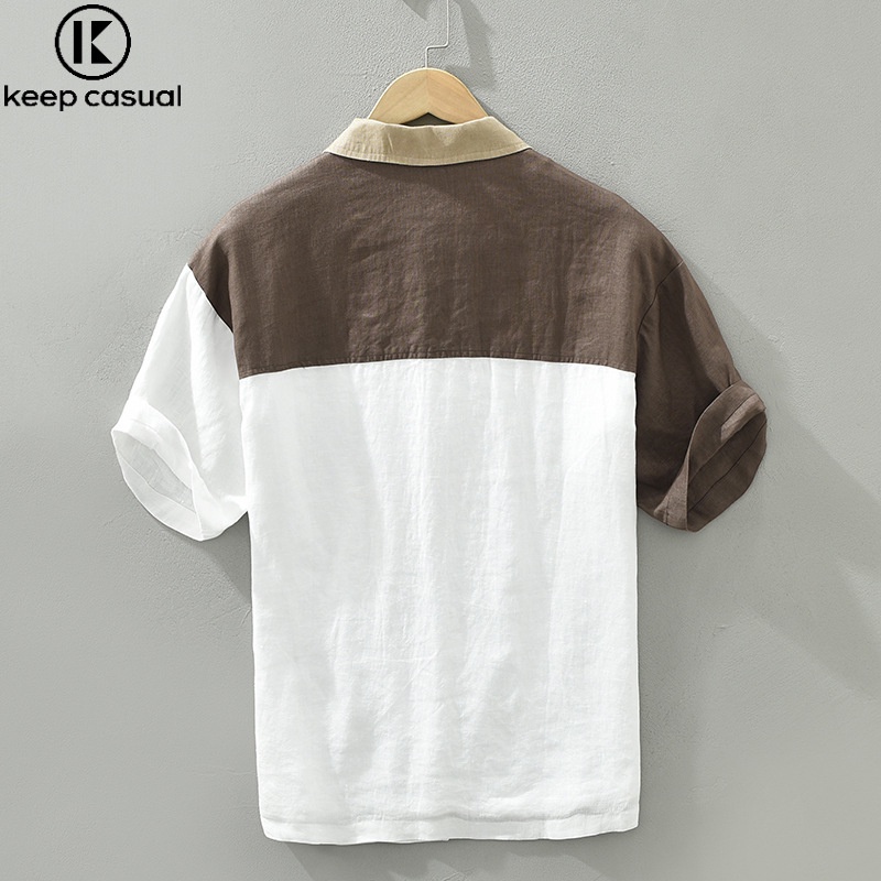 Áo Sơ Mi Nam Tay Ngắn Dáng Rộng Thời Trang Phong Cách Nhật Bản