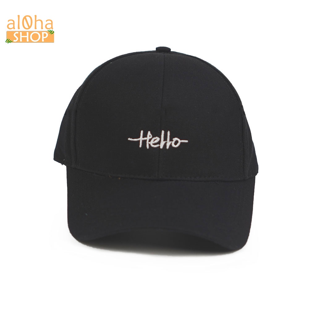 Mũ lưỡi trai - nón Ulzzang thêu chữ Hello unisex nam nữ chống nắng - al0ha Shop