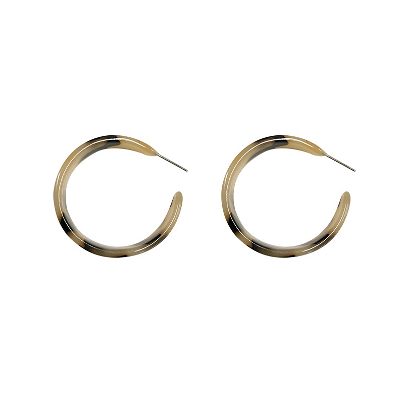 Bông tai hình tròn thiết kế Hàn Quốc cổ điển