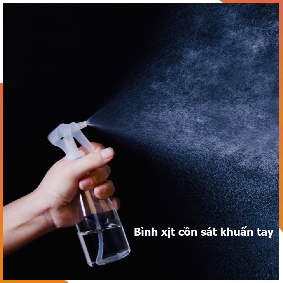 Bình Xịt Cồn Sát Khuẩn Tay, Chai Nhựa Rỗng Trong Suốt Dạng Xịt, Phun Sương Mạnh, Tiện Dụng Trong Gia Đình. TakyHome 7140