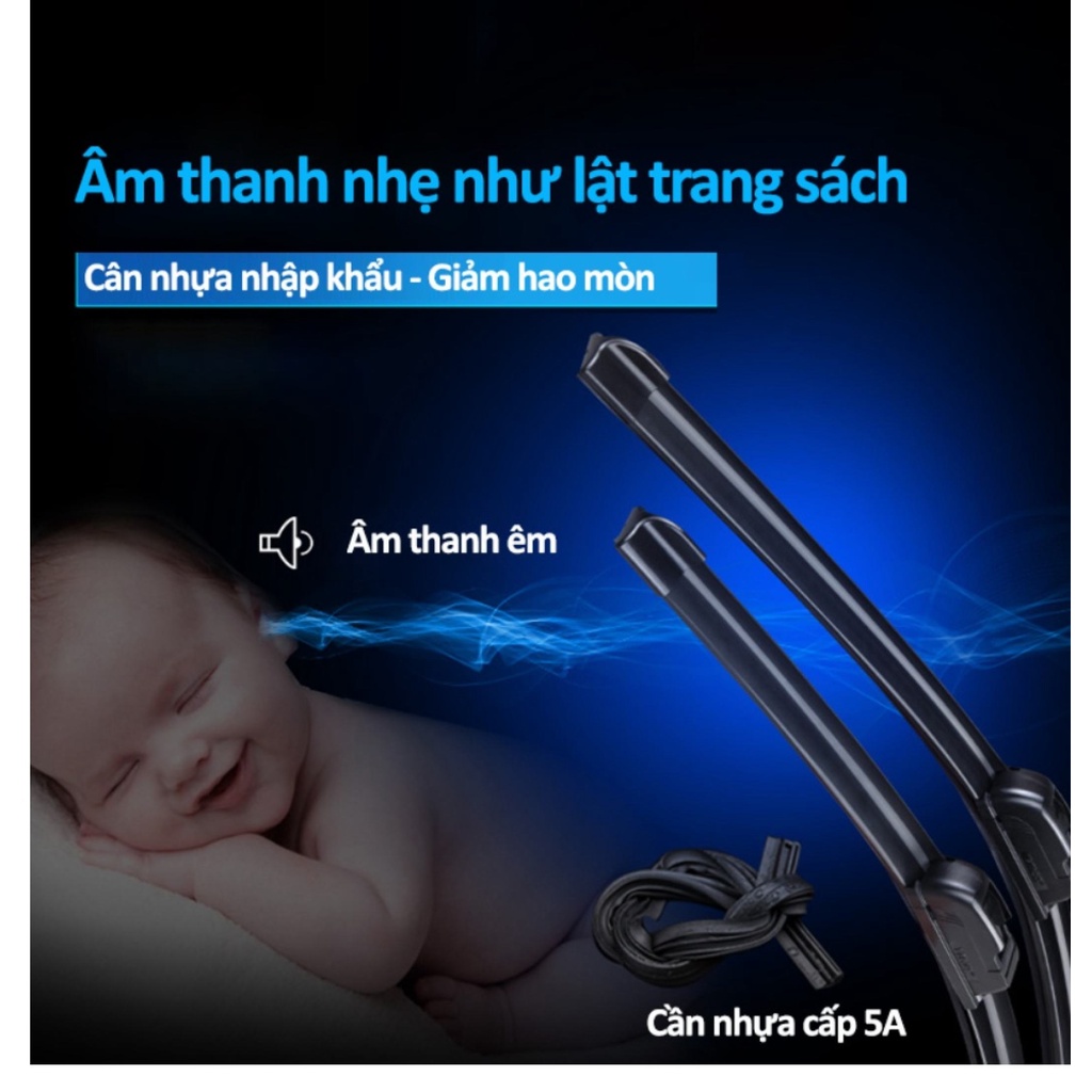 Gạt mưa ô tô, kính lái xe ô tô Mazda 2, Mazda 3, Mazda 6, Mazda CX-5, Mazda CX-8, Mazda BT-50 | Gạt nhẹ nhàng cực sạch