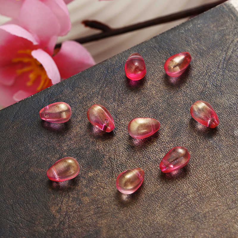 1 Bộ 10 Hạt Pha Lê Hình Giọt Nước Nhiều Màu 6 * 9mm Làm Đồ Thủ Công diy