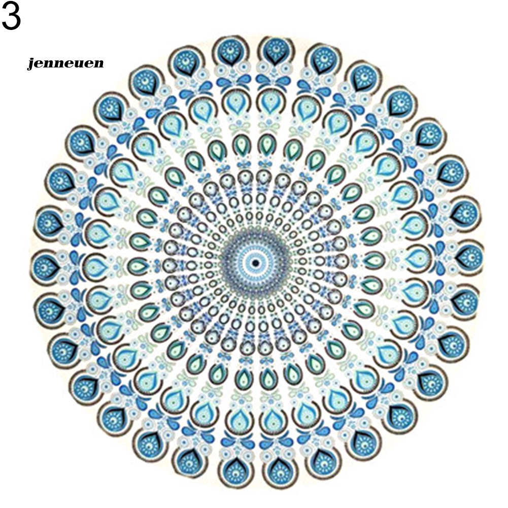 Khăn Choàng Đi Biển / Tập Yoga Hình Tròn Chất Liệu Chiffon Chống Nắng Phong Cách Vintage