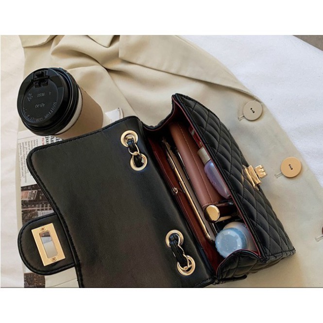 Túi xách nữ đeo chéo ô trám nắp xoay da PU cao cấp thời trang Hàn Quốc TX21 túi đeo vai Chip Xinh Shop | BigBuy360 - bigbuy360.vn