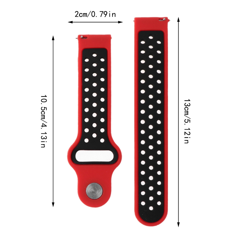 Set 2 dây silicone 20mm nhiều màu thay thế cho đồng hồ đeo tay thông minh Xiaomi Huami Amazfit Bip TICWATCH2 Gear