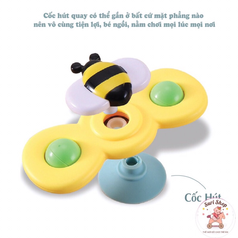 Con Quay Spinner Hình Côn Trùng Giúp Trẻ Vận Động Phát Triển, Đồ Chơi Bồn Tắm Cho Bé